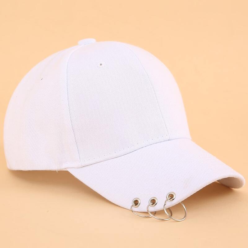 

Ring Decor Baseball Cap, White