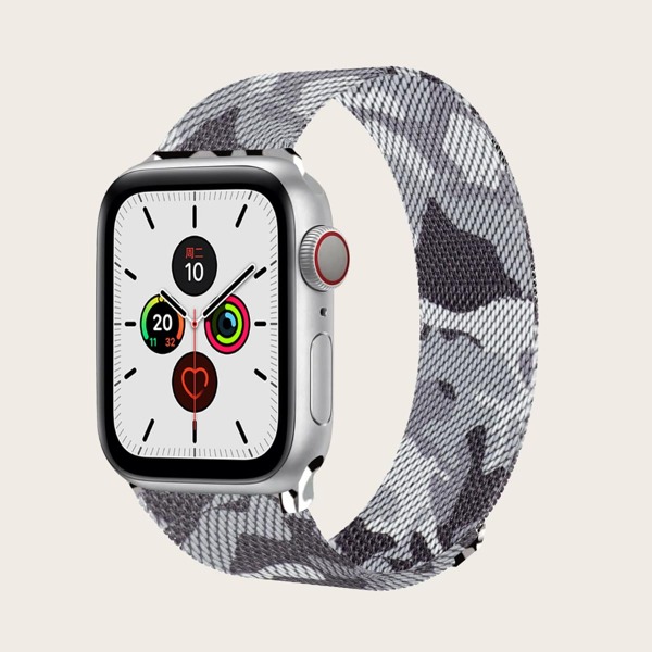 

Водонепроницаемый ремешок для Apple Watch с камуфляжным принтом, Многоцветный