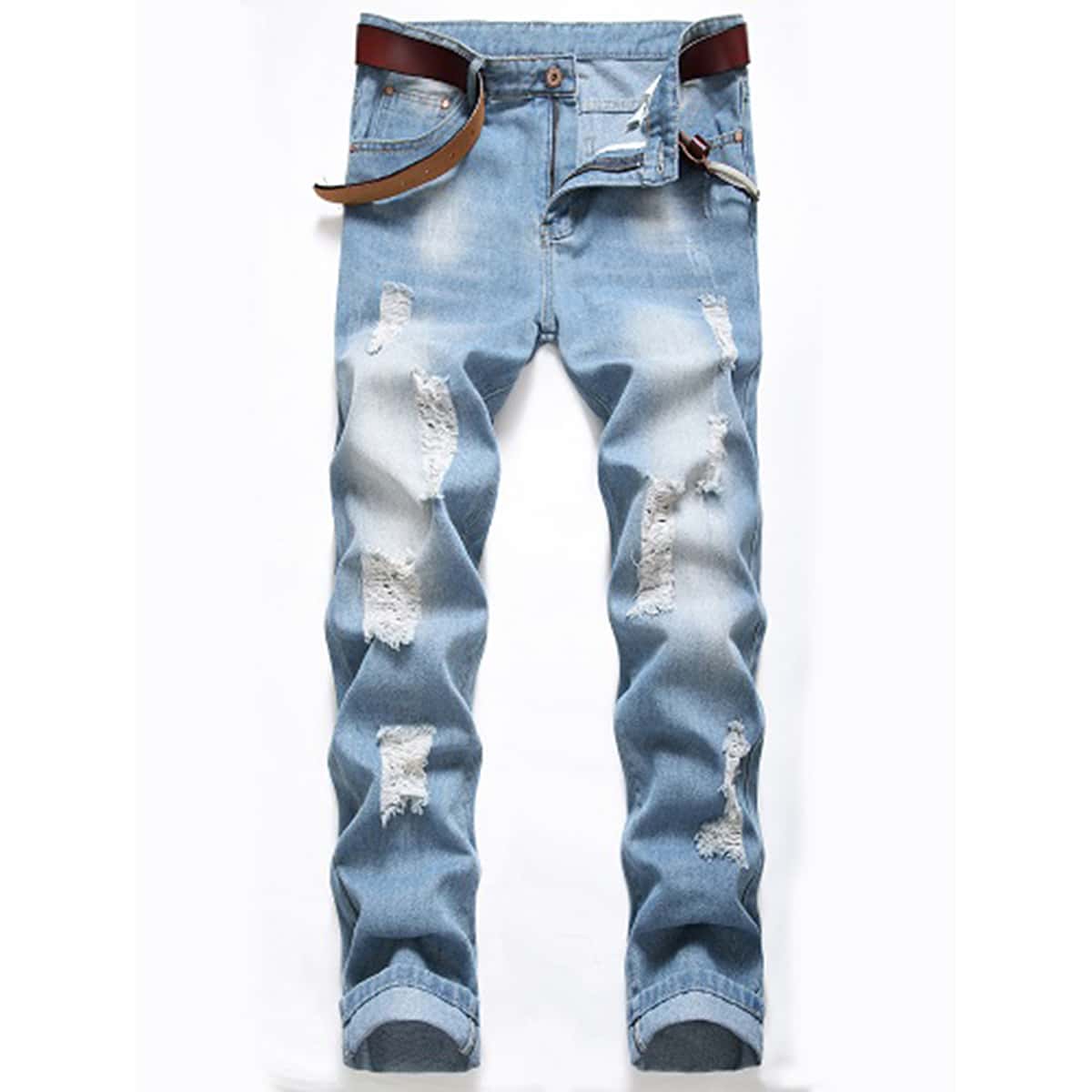 

Guys Ripped Jeans, Light wash