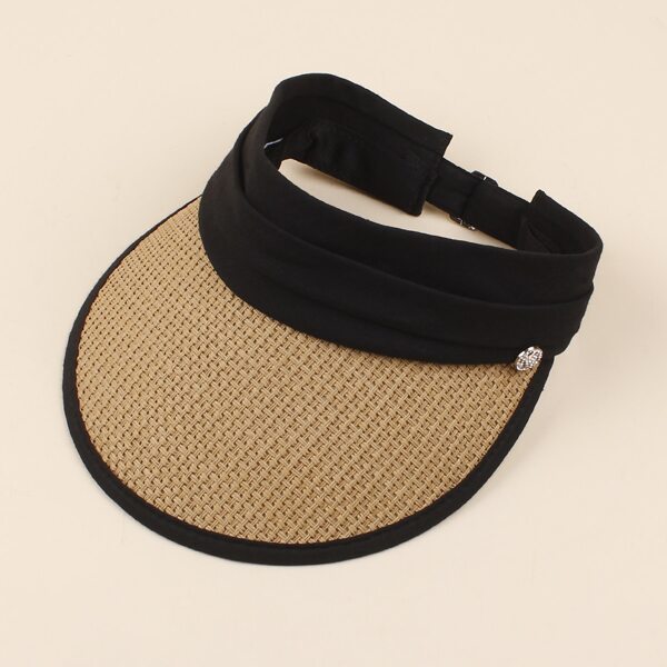 

Rhinestone Letter Decor Visor Hat, Black