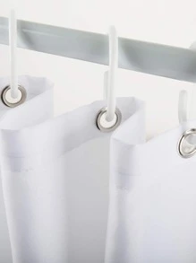 标语图案浴帘，简约防水浴室窗帘，适合家居装饰家居浴室装饰夏季 - 黑與白 - 查看 2