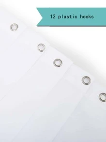 标语图案浴帘，简约防水浴室窗帘，适合家居装饰家居浴室装饰夏季 - 黑與白 - 查看 5