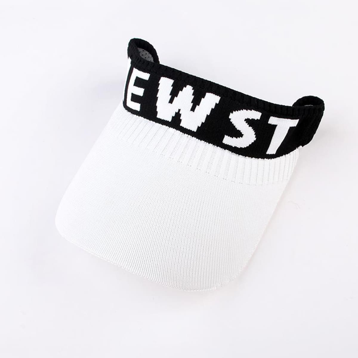 

Letter Graphic Visor Hat, Black and white