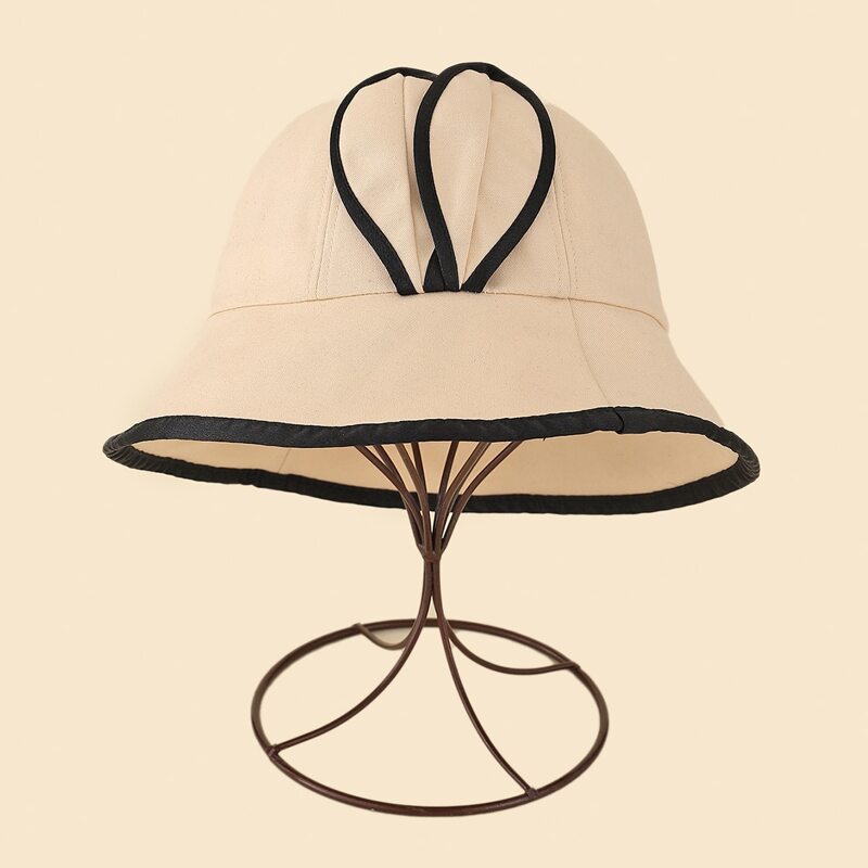 

Rabbit Ear Bucket Hat, Beige