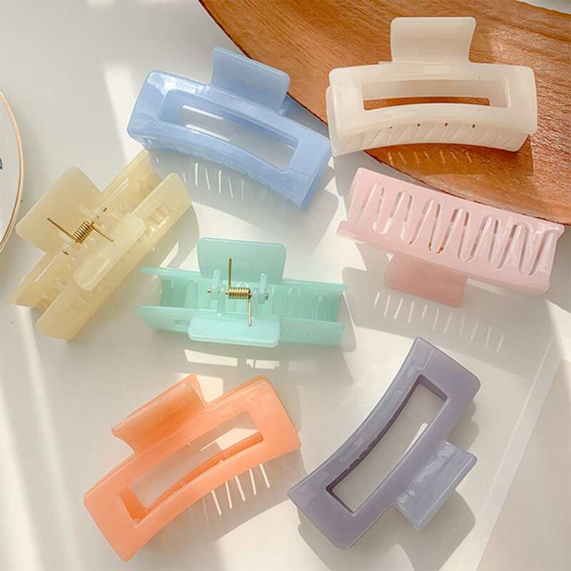 

3pcs Random Colorful Hair Claw, Multicolor