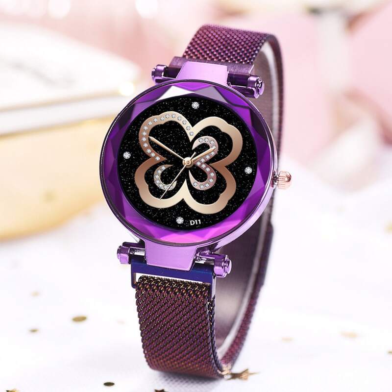 

1pc Butterfly Pattern Mesh Strap Quartz Watch