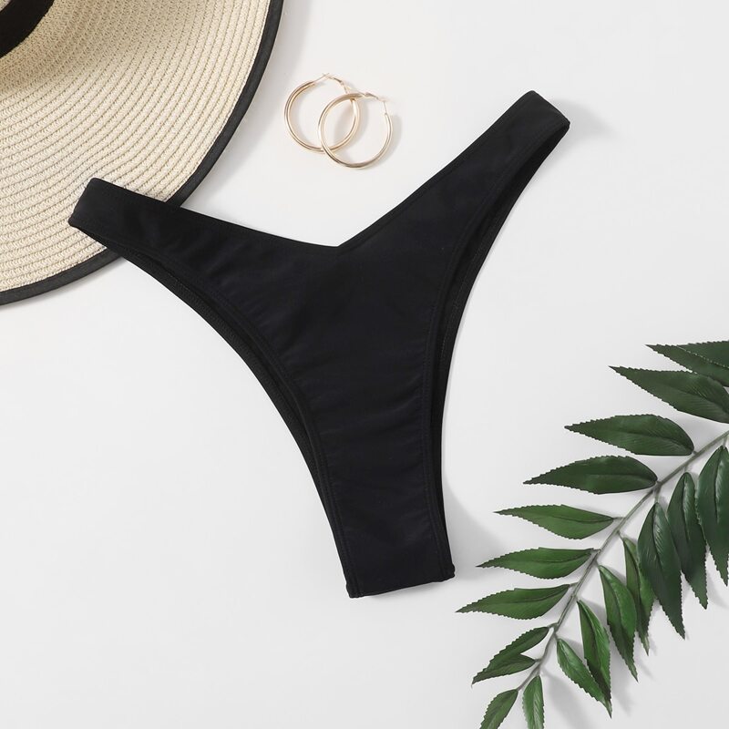 

High Leg Bikini Bottom, Black