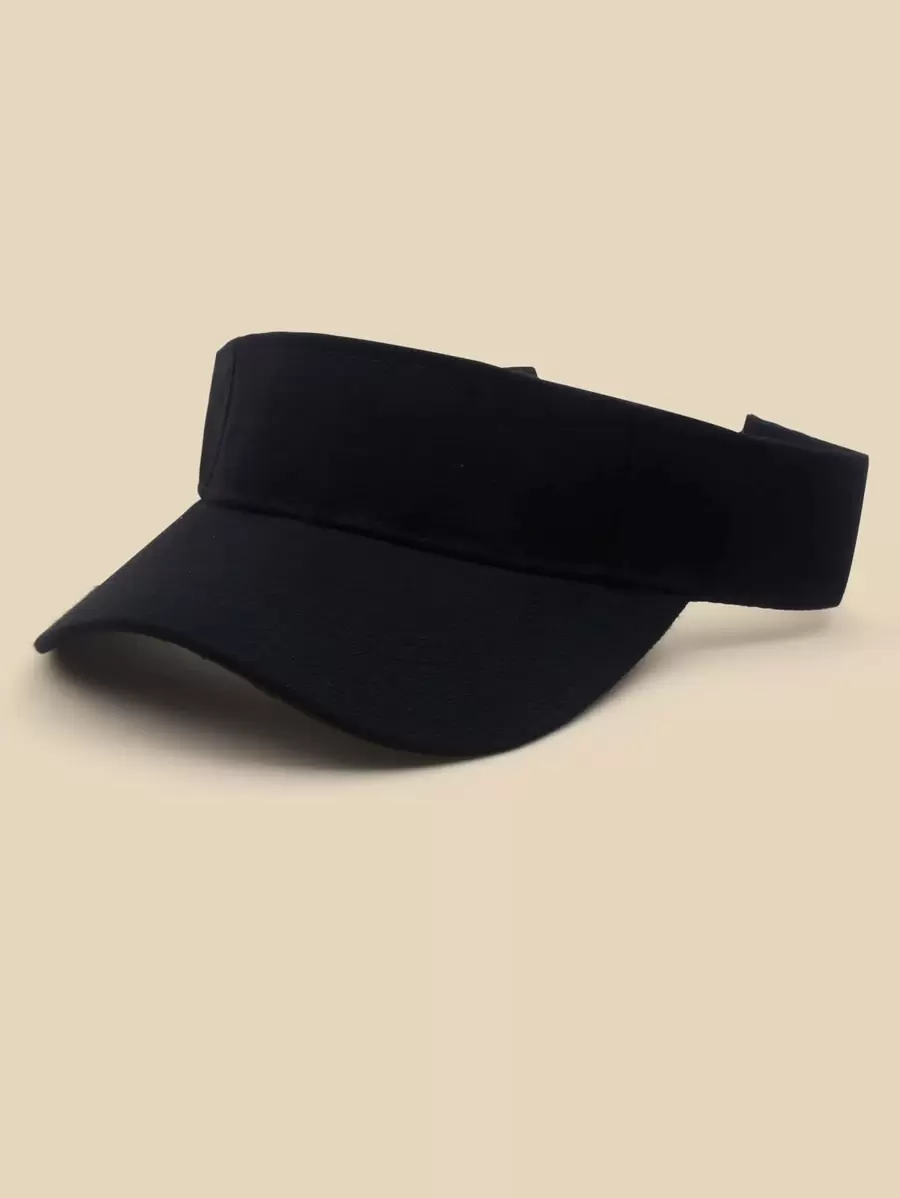 Solid Visor Hat - Black - View 1