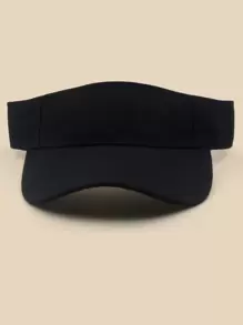 Solid Visor Hat - Black - View 2