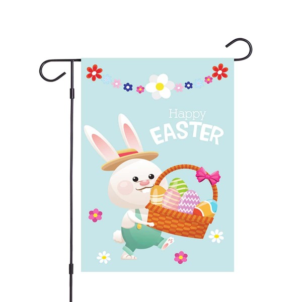 

Cartoon Rabbit Print Easter Garden Flag, Multicolor