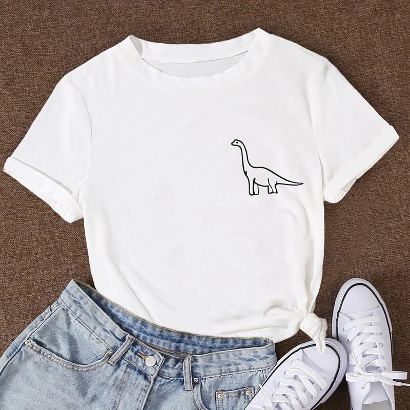

Dinosaur Graphic Tee, White