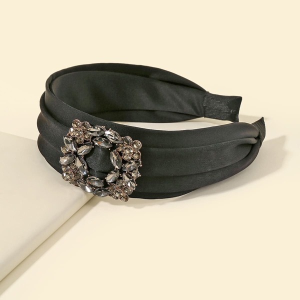 

Rhinestone Decor Hair Hoop, Black