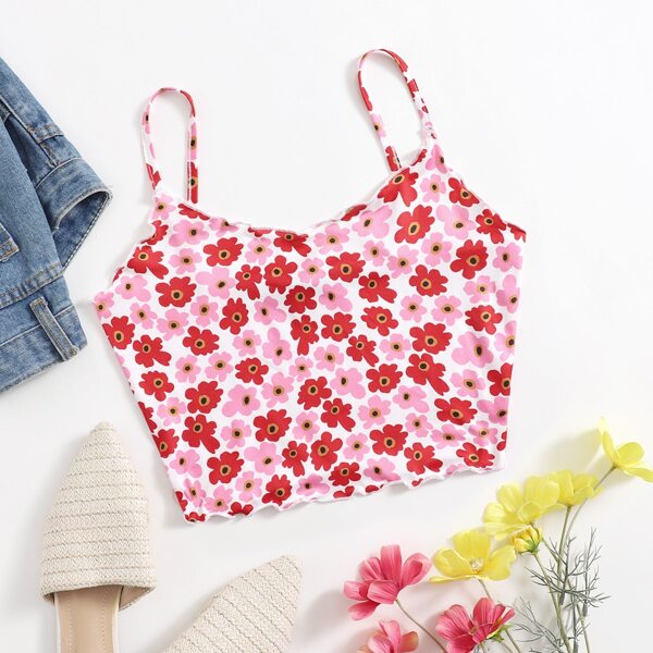 

Allover Floral Print Cami Top, Multicolor