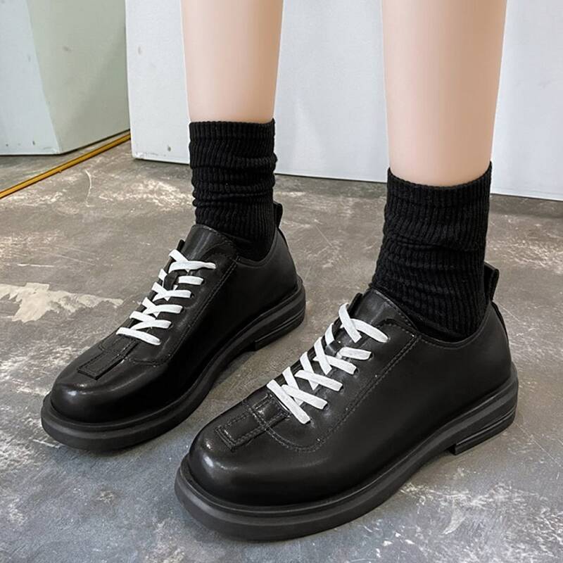 

Lace-up Front Oxfords, Black