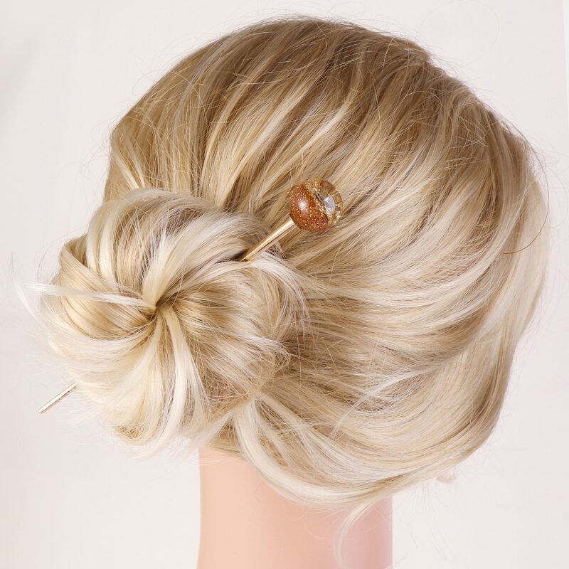 

Round Ball Decor Hair Pin, Gold