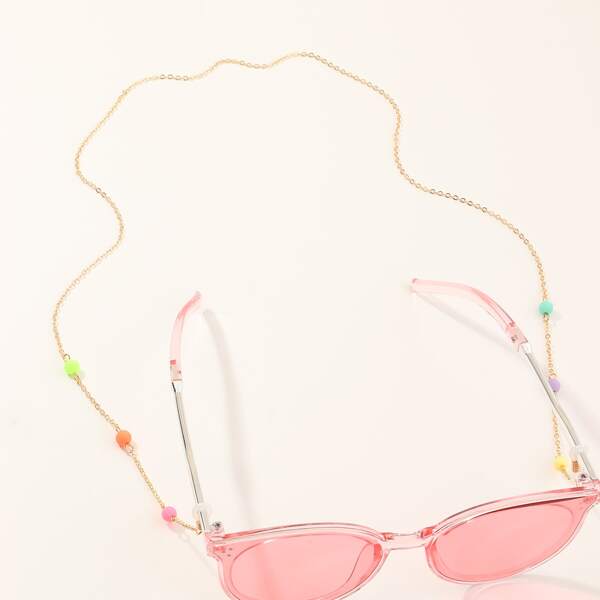 

Girls Bead Decor Glasses Chain, Gold