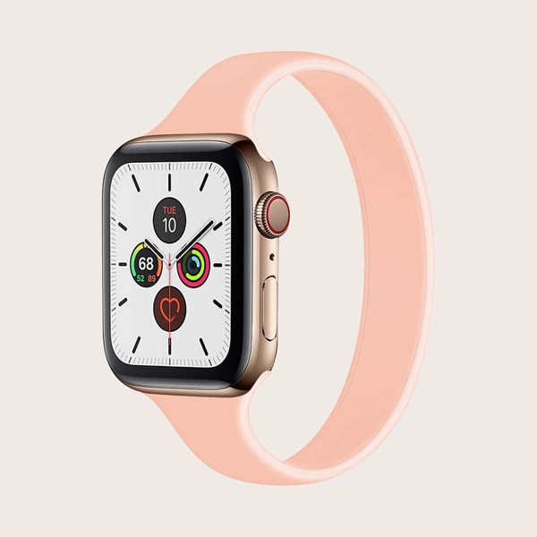 

Эластичный силиконовый ремешок для Apple Watch, Нежний розовый