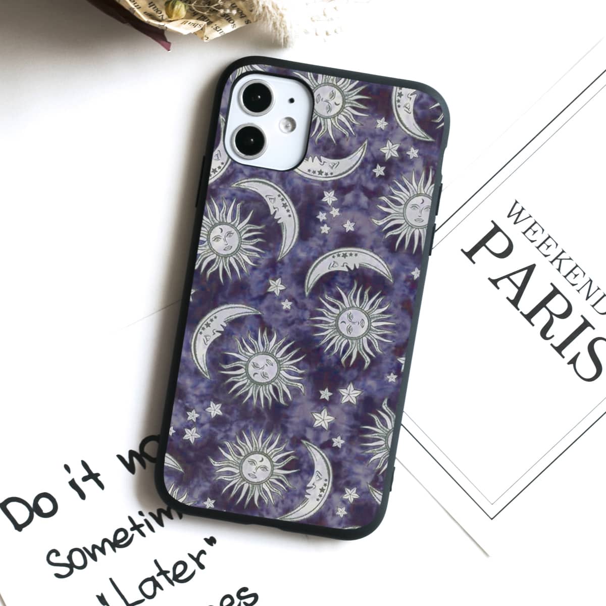 

Sun & Moon Print iPhone Case, Green