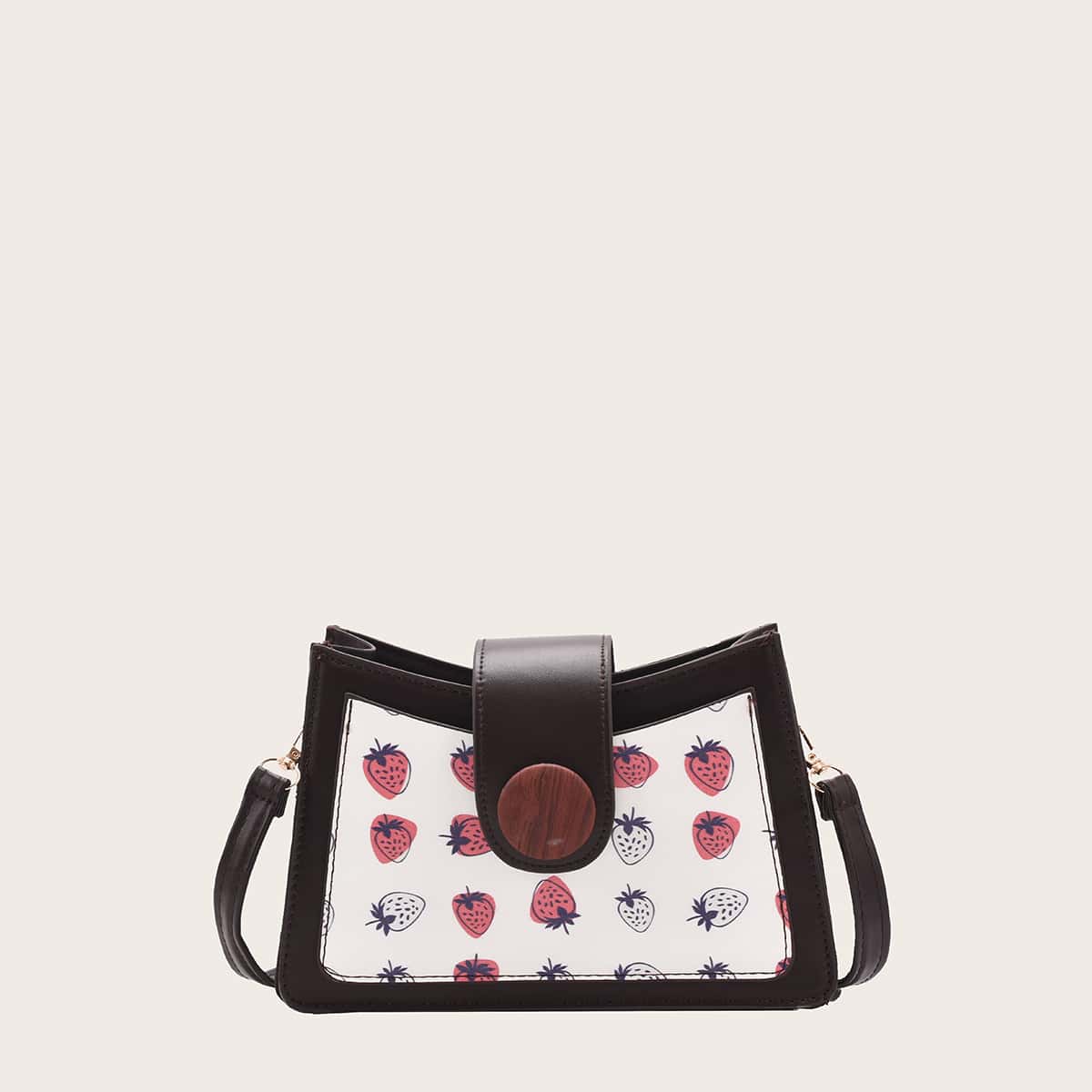 

Strawberry Baguette Bag, White