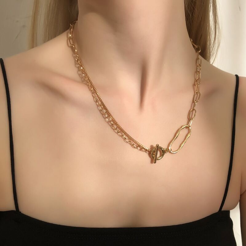 

Geo Decor Necklace, Gold