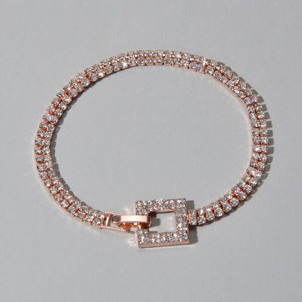 

Rhinestone Decor Bracelet, Gold