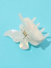 Butterfly Design Hair Claw - White - View 3
