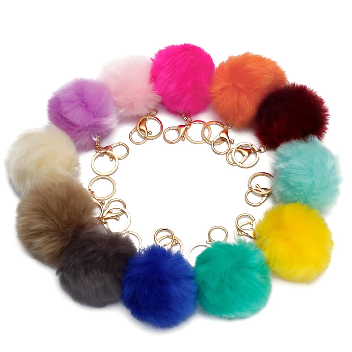 

1pc Random Pom Pom Keychain, Multicolor