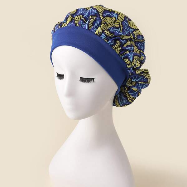 

Floral Print Hat, Royal blue