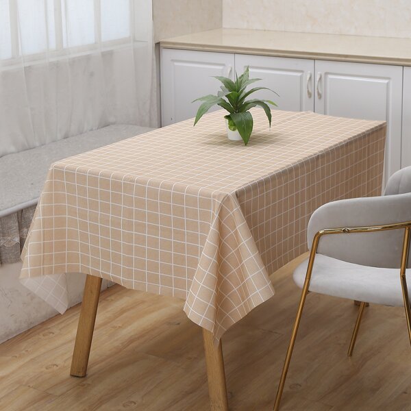 

Plaid Pattern Tablecloth, Khaki