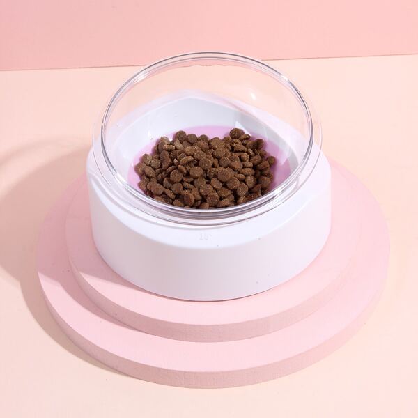 

1pc Adjustable Pet Bowl, Pink
