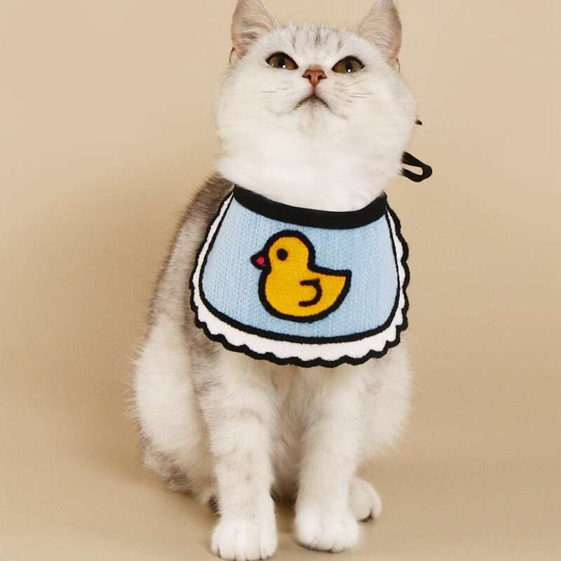 

Cartoon Duck Pattern Pet Bandana, Multicolor