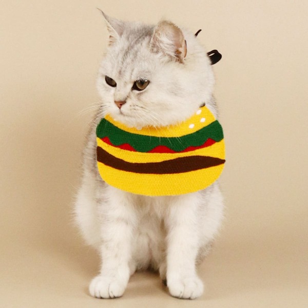 

Hamburger Design Pet Bandana, Multicolor