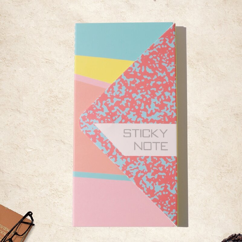

1pc Color Block Sticky Note, Multicolor