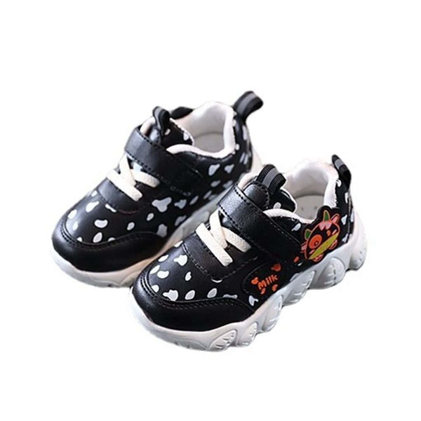

Toddler Girls Cartoon Graphic Sneakers, Black