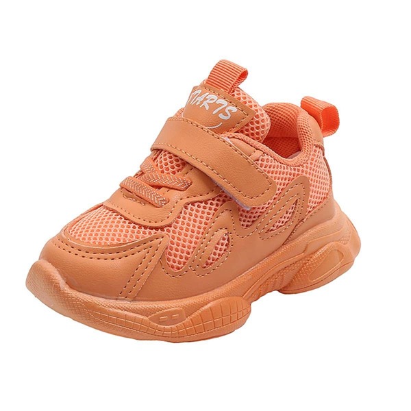 

Toddler Girls Velcro Strap Mesh Panel Sneakers, Orange