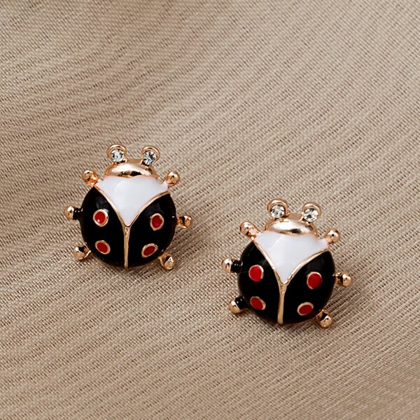 

Insect Design Stud Earrings, Black