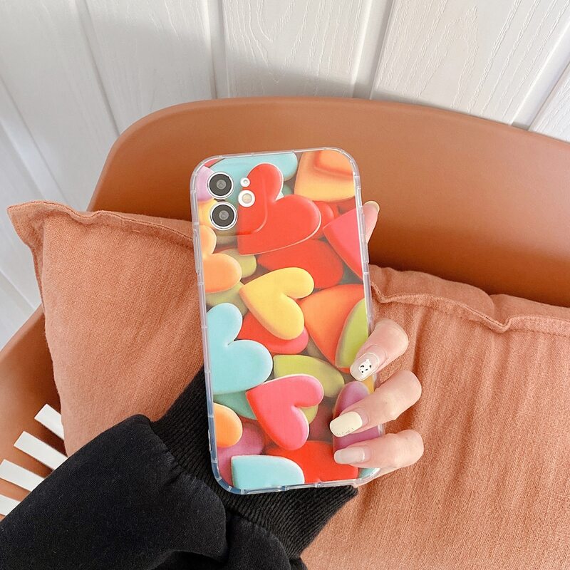 

Heart Graphic iPhone Case, Multicolor