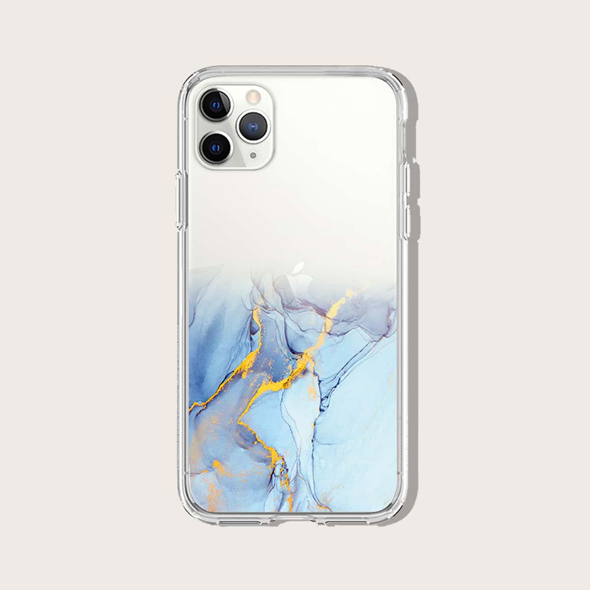 

Marble Graphic iPhone Case, Baby blue