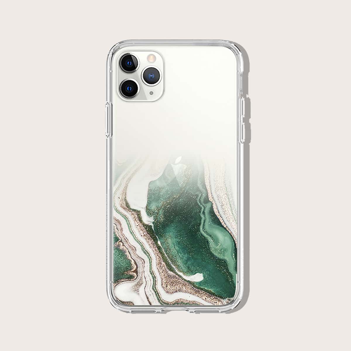 

Marble Graphic iPhone Case, Green