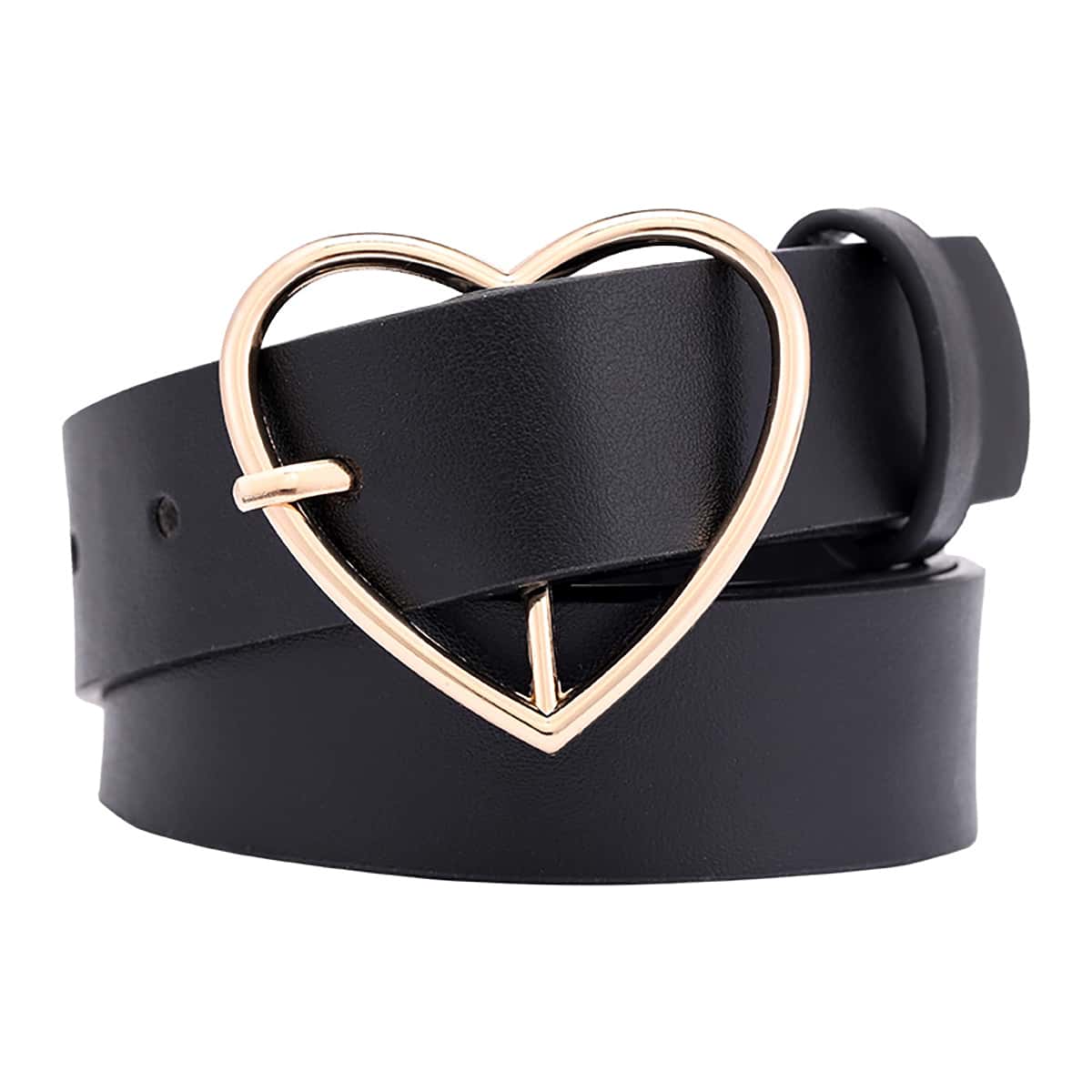 

Heart Buckle Belt, Black