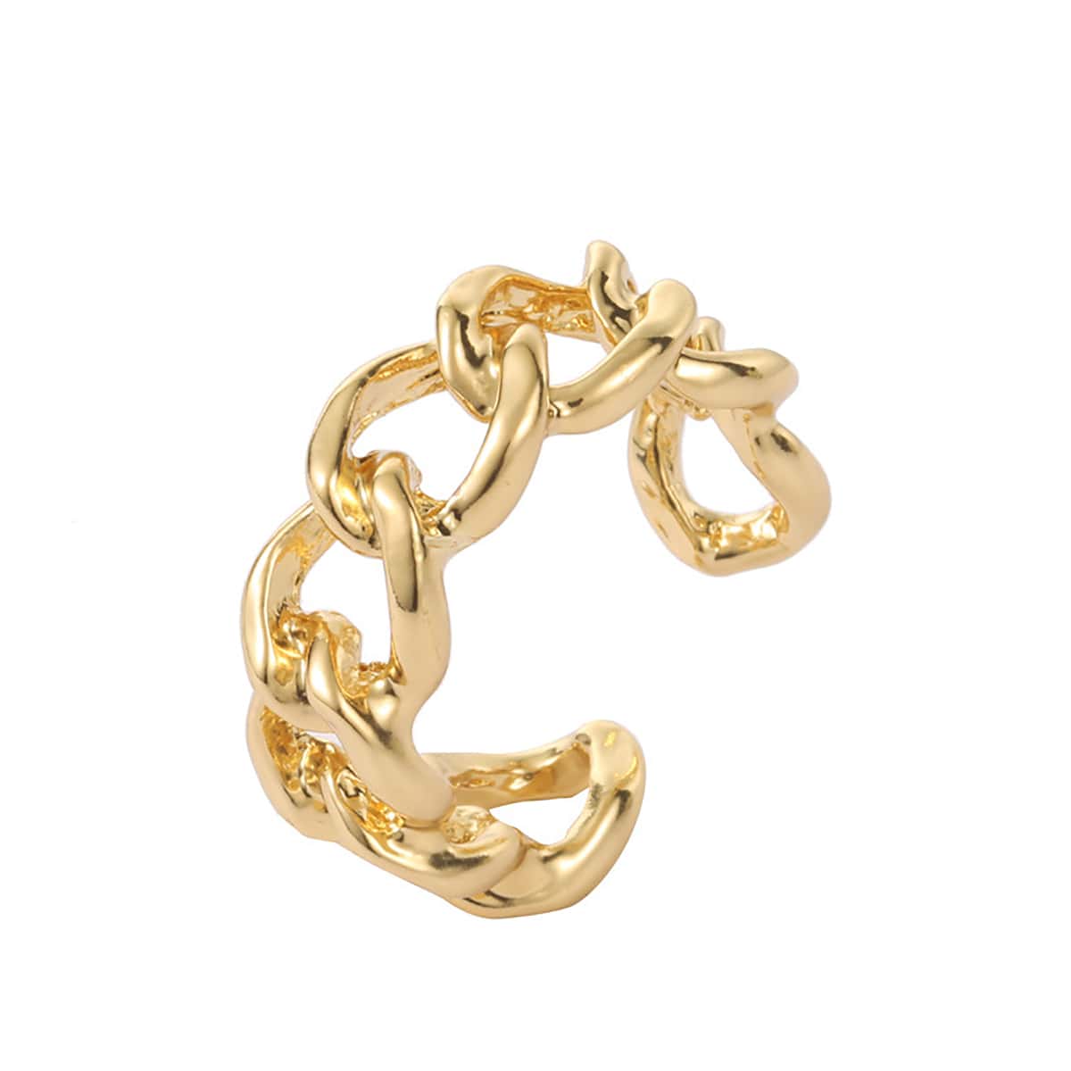 

Chain Cuff Ring, Gold