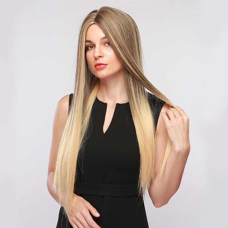 

Natural Long Straight Wig, Ombre