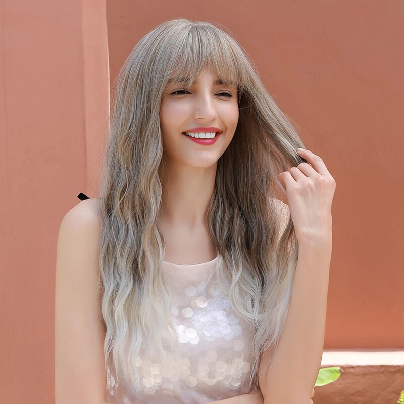 

Ombre Curly Wig With Bangs