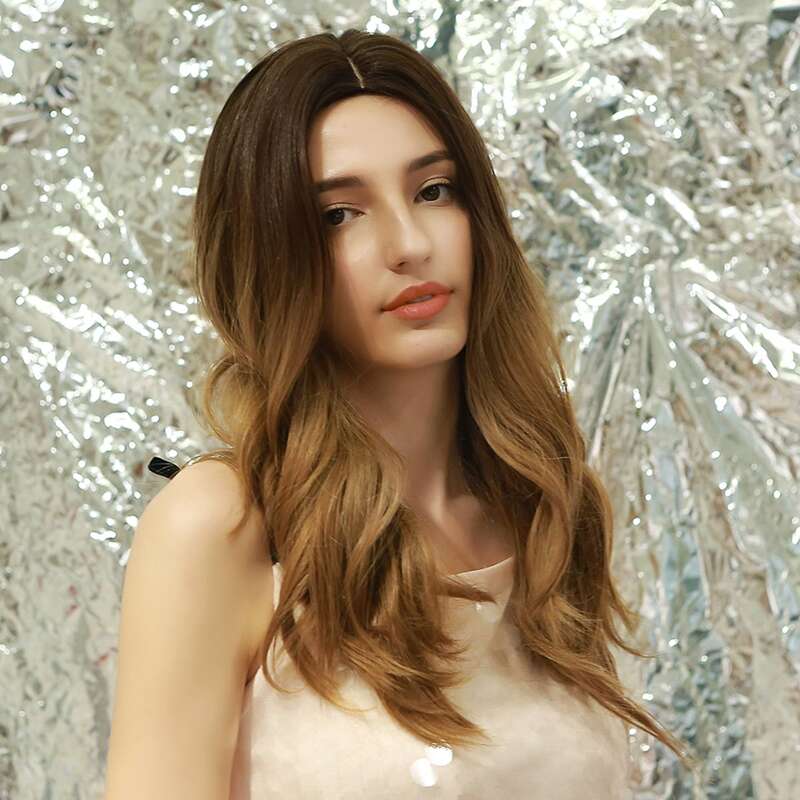 

Natural Long Curly Wig, Brown