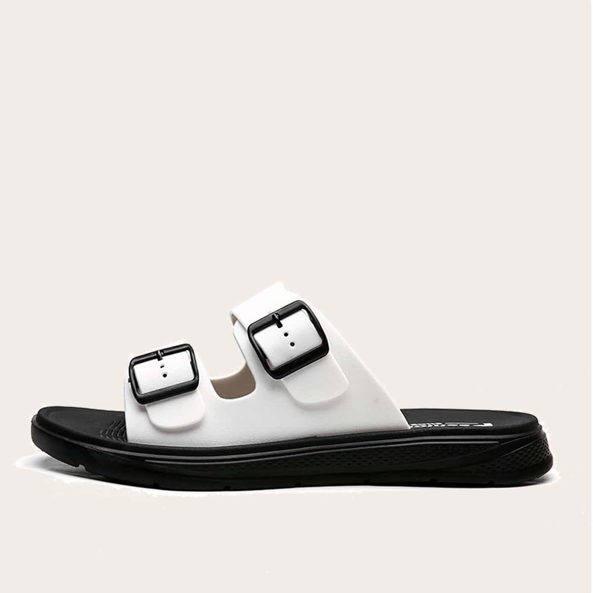 пряжка Одноцветный Мужские Вьетнамки и тапочки