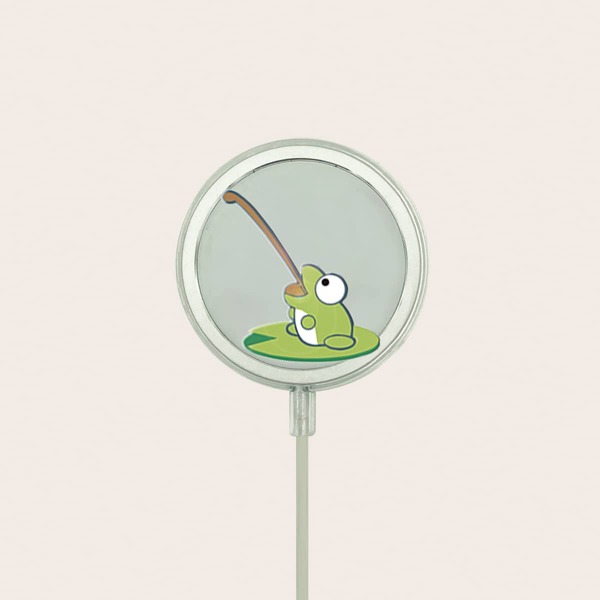 

Frog Print Clear Magsafe Case, Multicolor