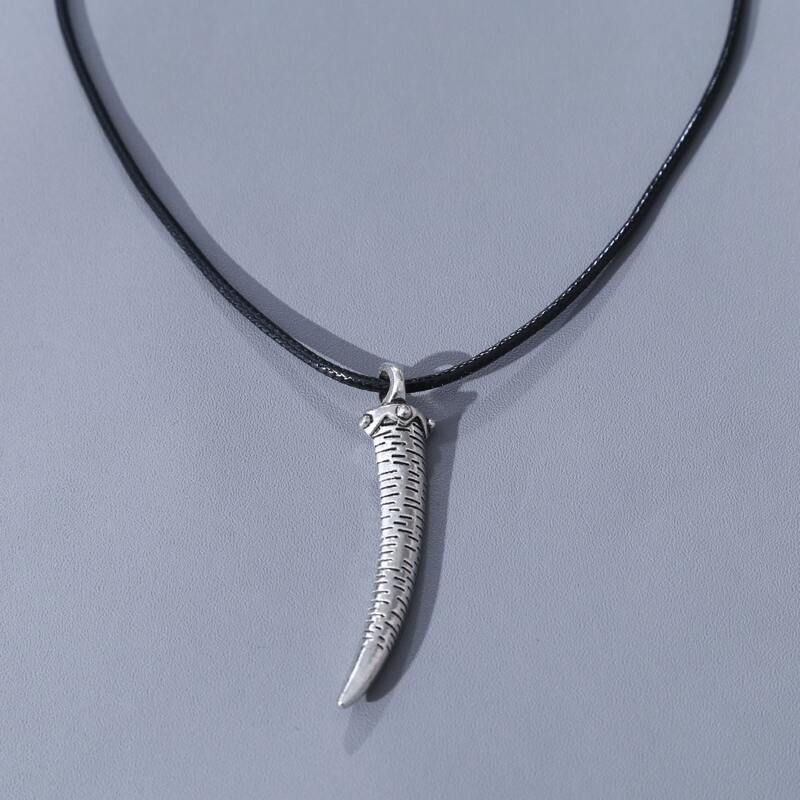 

Guys Minimalist Pendant Necklace, Silver