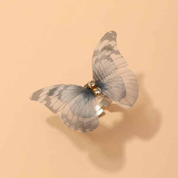 

Rhinestone Butterfly Decor Ring, Multicolor