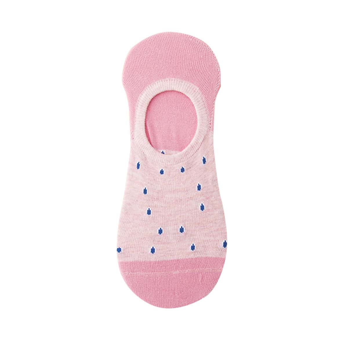 

3pairs Stripe & Strawberry Print Invisible Socks, Multicolor