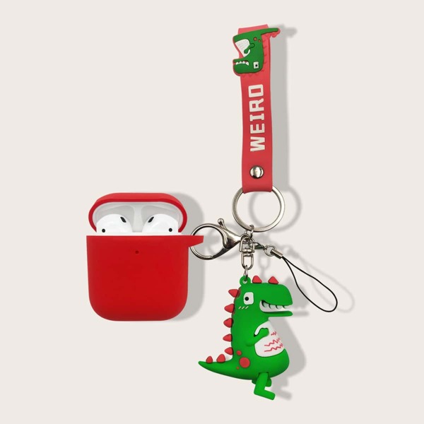 

Dinosaur Pendant Silicone Airpods Case, Red